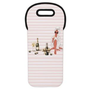 NIB Cheers Vacay Spa Robe Wine Tote Bag